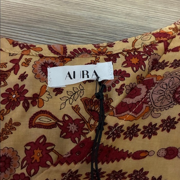 Aura Balloon Sleeve Print Multicolor Fall Floral Maxi Dress Size 3X NEW - Picture 2 of 10